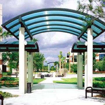 Outdoor sunshade awning